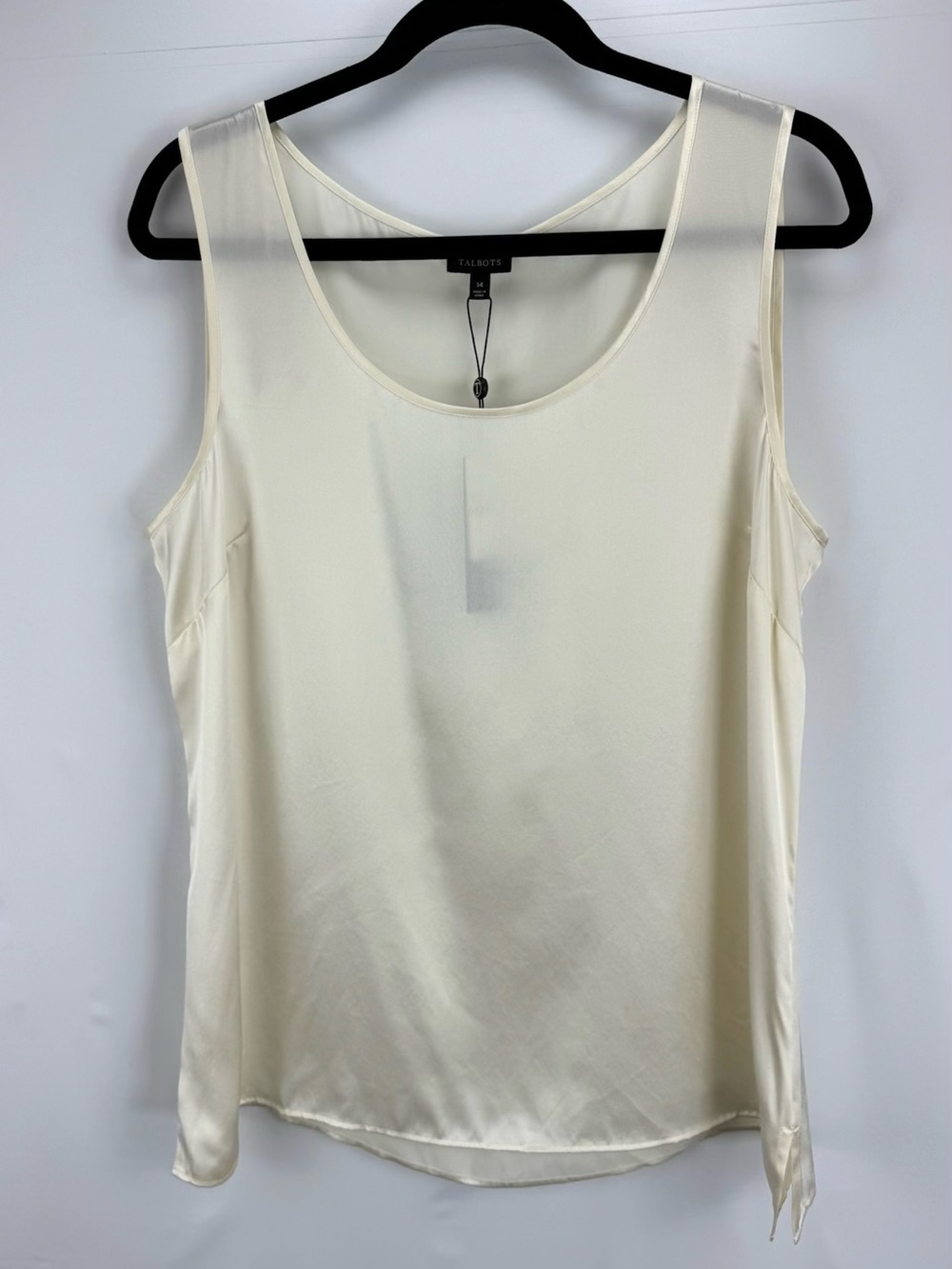 Talbots Ivory 100% Silk Scoop Neck Camisole